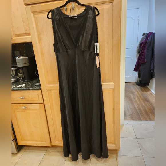 BLACK TAPE Womens Black Unlined Sleeveless Maxi Cocktail Shift Dress XL NWT - Picture 3 of 11